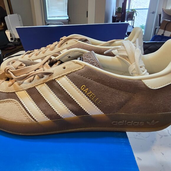 adidas Gazelle Indoor Earth Strata Magic Beige IF9646 Men's Size New 9.5 Shoes - Picture 1 of 13
